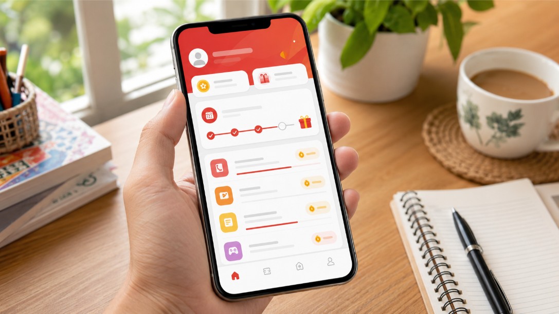 Celular mostrando una lista de tareas